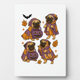 Mops-Hund-Geist Halloween Gruselig Fotoplatte