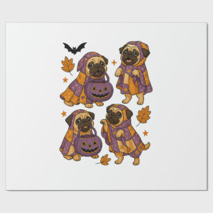 Mops-Hund-Geist Halloween Gruselig Geschenkpapier