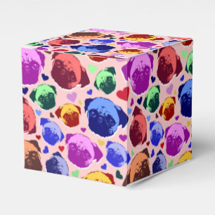 Mops-Hund im PopArt Retro-Stil Geschenkschachtel