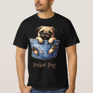 Mops-Hund in einer Tasche T-Shirt