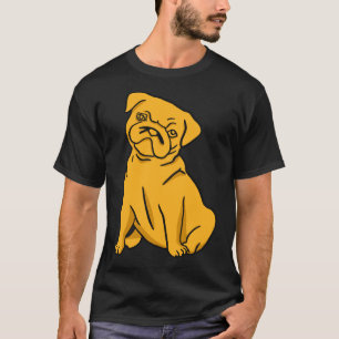 Mops - Hund in Gelb Classic 182 T-Shirt
