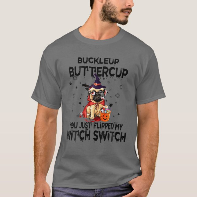 Mops Hund klopfen Buttertasse, du hast gerade mein T-Shirt (Vorderseite)