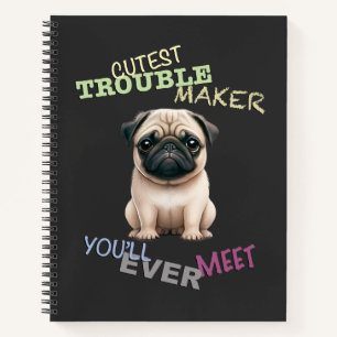 Mops Hund Kutteststörer Niedlich Adortable Funny Notizbuch