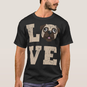 Mops Hund Liebe Haustier Niedlich Funny Funny T-Shirt