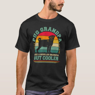 Mops-Hund Liebhaber Lustig Vintage Mops Opa Vatert T-Shirt