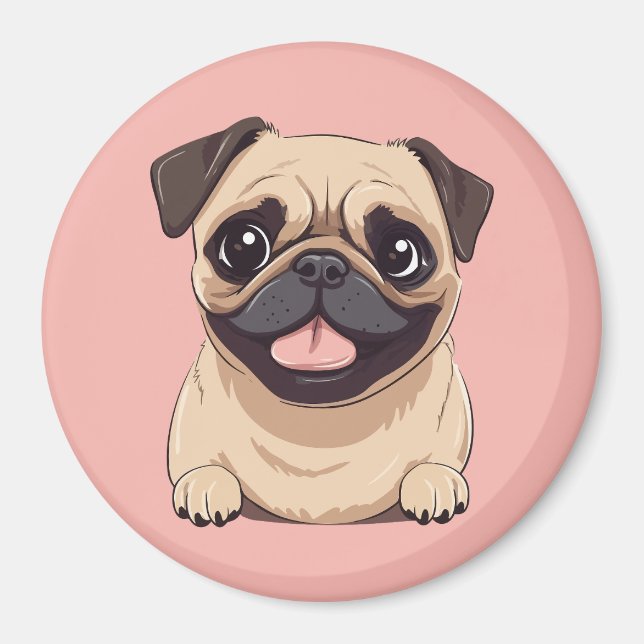 Mops-Hund Magnet (Vorne)