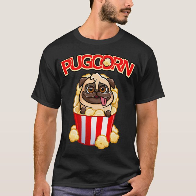 Mops-Hund Mais T-Shirt (Vorderseite)