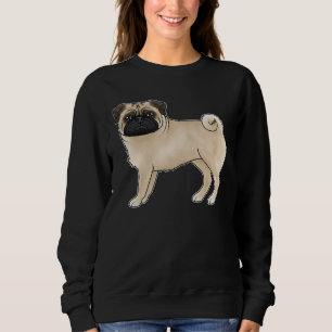 Mops-Hund mit Rehfarbenem Fell Design Sweatshirt