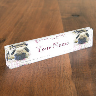 Mops-Hund Namensplakette