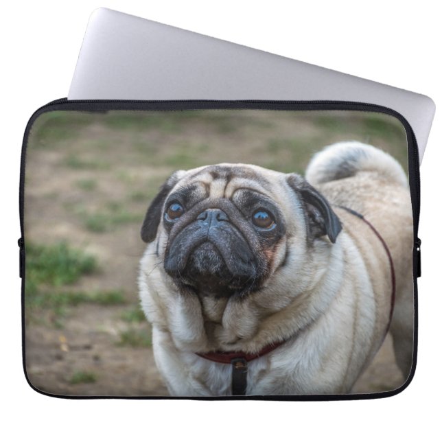 Mops-Hund-Notebook-Hülle Laptopschutzhülle (Vorderseite)