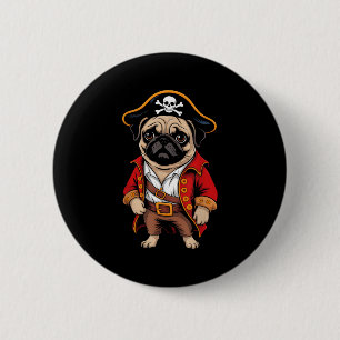 Mops Hund Pirate Shirt Jungs Kinder Skull Hallowee Button