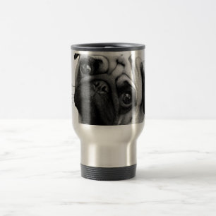 Mops-Hund Reisebecher