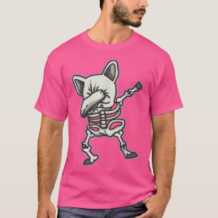 Mops Hund Skeleton Beängstigende Coole Halloween-K T-Shirt