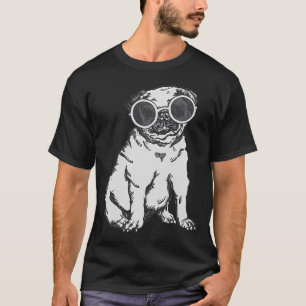 Mops-Hund-Sonnenbrille schrullig whimsical T-Shirt