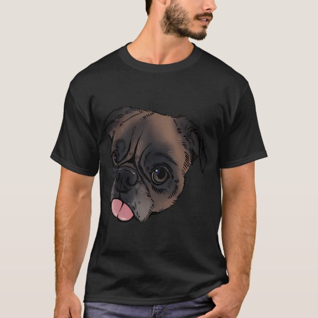 Mops Hund T-Shirt (Vorderseite)