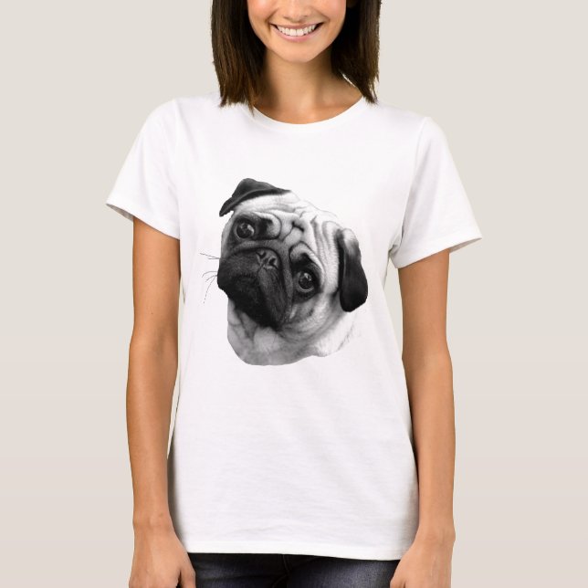 Mops-Hund T-Shirt (Vorderseite)