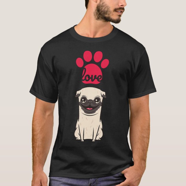 Mops Hund T-Shirt (Vorderseite)