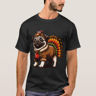 Mops Hund Thanksgiving T-Shirt