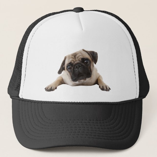 Mops Hund Tier Spezial Trucker Hut Truckerkappe (Vorderseite)