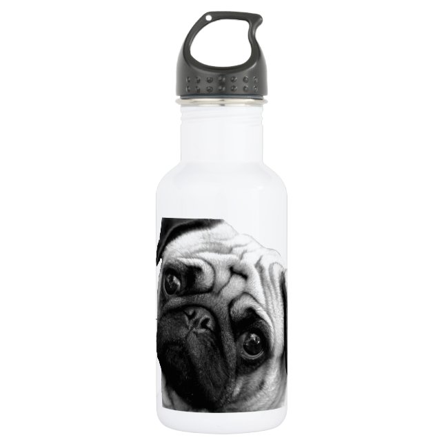 Mops-Hund Trinkflasche (Vorderseite)