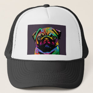 Mops-Hund Truckerkappe