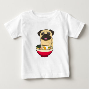 Mops Hund und Ramen Baby T-shirt