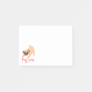 Mops Hund Welpe Cartoon Post IT Haftnotizen Post-it Klebezettel
