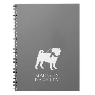 Mops-Hund-Welpen-Notizbuch Notizblock