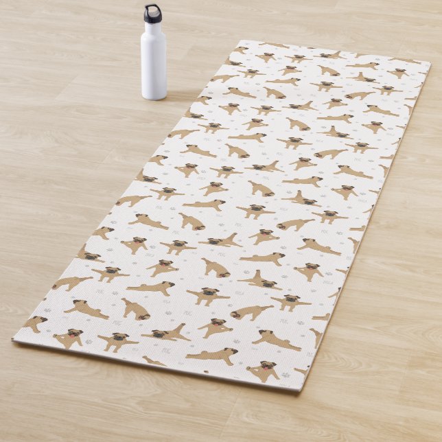 Mops Hund Yoga Mat Yogamatte (Beispiel)
