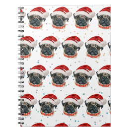 Mops Hund züchten Weihnachtsstars Notizblock