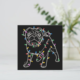 Mops-Hunde-Baum-Weihnachts-Pullover Xmas-Haustier- Feiertagskarte