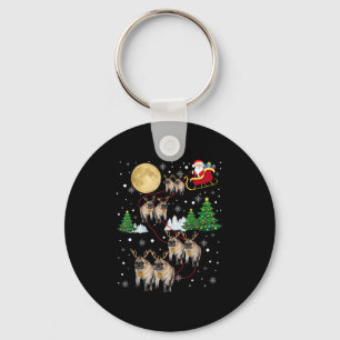 Mops-Hunde-Baum-Weihnachts-Pullover Xmas-Haustier- Schlüsselanhänger