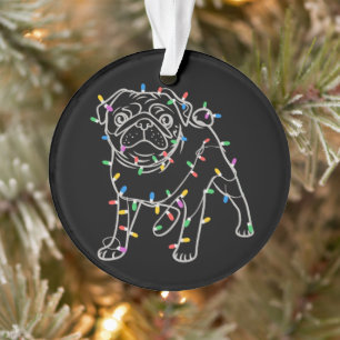 Mops-Hunde-Baum-Weihnachtspullover Xmas-Haustier-T Ornament