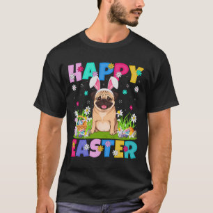 Mops Hunde Happy Ostereier Hunt Sonniges Ohr Mops  T-Shirt