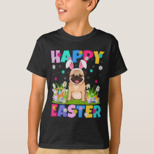 Mops Hunde Happy Ostereier Hunt Sonniges Ohr Mops T-Shirt