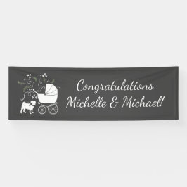 Mops Hunde Kinderdusche Graues Welpengeschlecht ne Banner