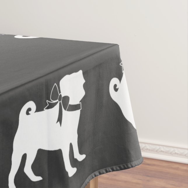 Mops Hunde Kinderdusche Graues Welpengeschlecht ne Tischdecke (Beispiel)