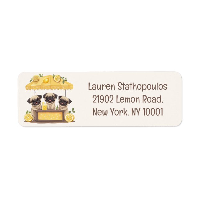 Mops Hunde Lemonade Stand (Vorne)