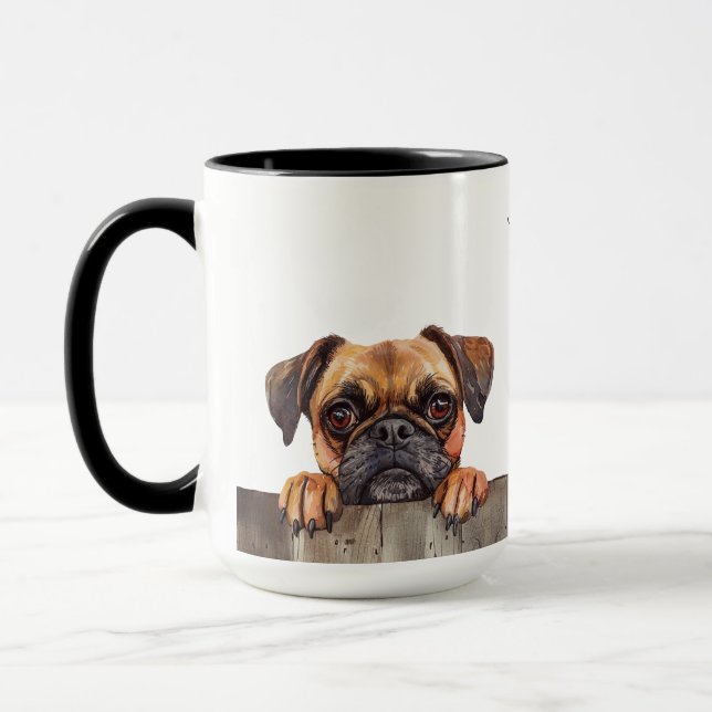 Mops Hunde Tasse (Links)