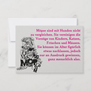 Mops-Hundeinladungen Einladung