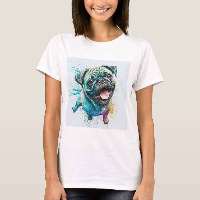 Mops Hundeliebhaber T - Shirt Hund Mutter T - Shir (Vorderseite)