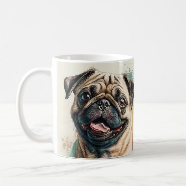 Mops Hundeliebhaber Tasse Hund Mutter Tasse (Links)