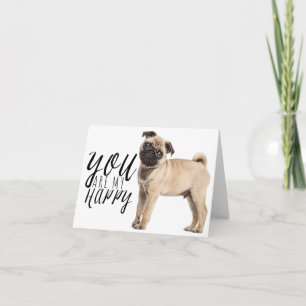 Mops-Hundemops - Liebe, Hallo, Ich denke an Dich,  Karte
