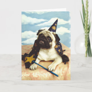 Mops-Hundezauberer-Magier Karte
