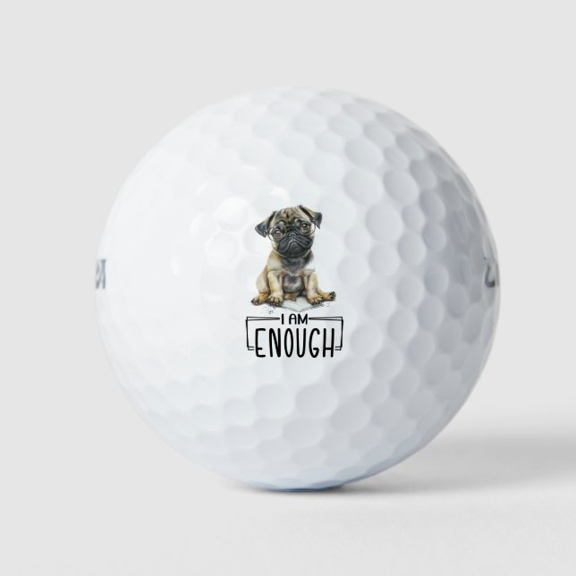 Mops I genug Inspiration Zitate Golfball (Vorderseite)