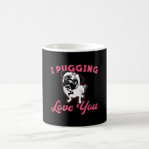 Mops I Puggings Liebe Ihr Hunde Vintag Funny Funny Kaffeetasse