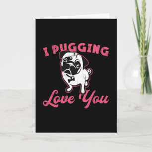 Mops I Puggings Liebe Ihr Hunde Vintag Funny Funny Karte