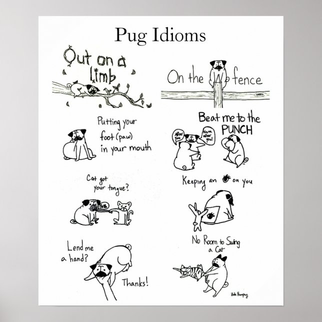 Mops Idioms Poster (Vorne)