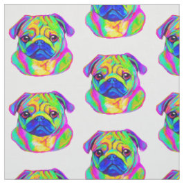 Mops in den Farben Stoff