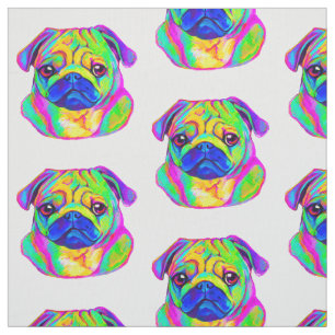 Mops in den Farben Stoff